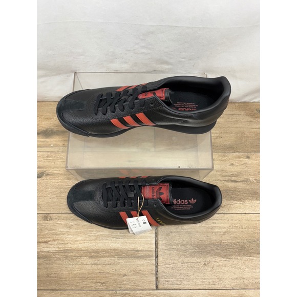 Adidas Samoa Originals Mens Size 13 Leather Sneakers Shoes Black Red - Picture 11 of 11